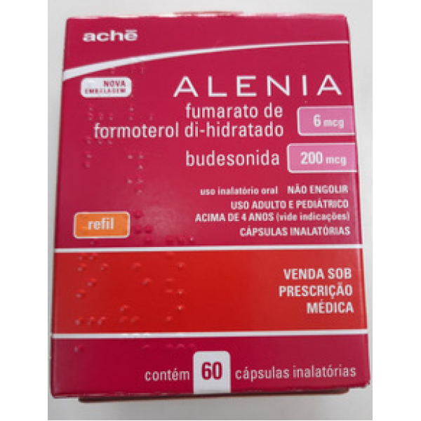 Alenia Fumarato de Formoterol 6mcg + Budesonida 200mcg 60 cápsulas para inalação